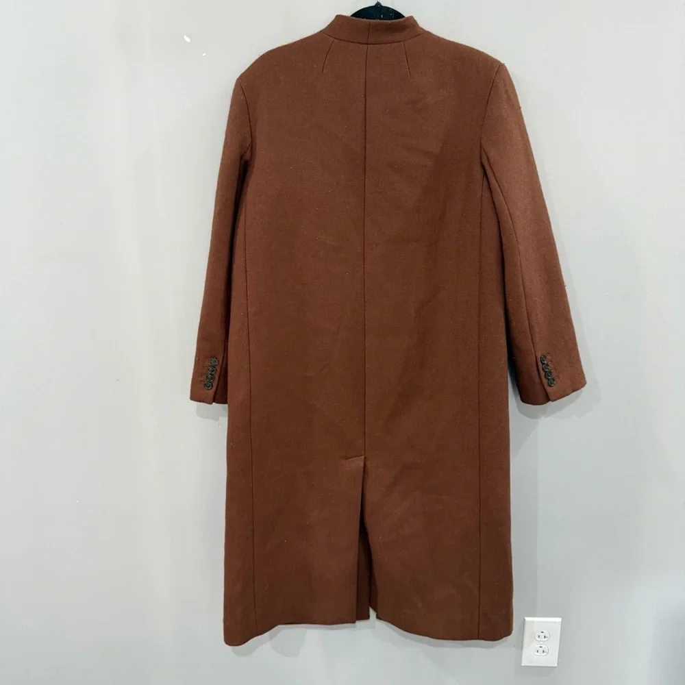 J Crew Coat Palais Topcoat Italian Melton Wool in Ground Coffee Brown - Picture 6 of 9
